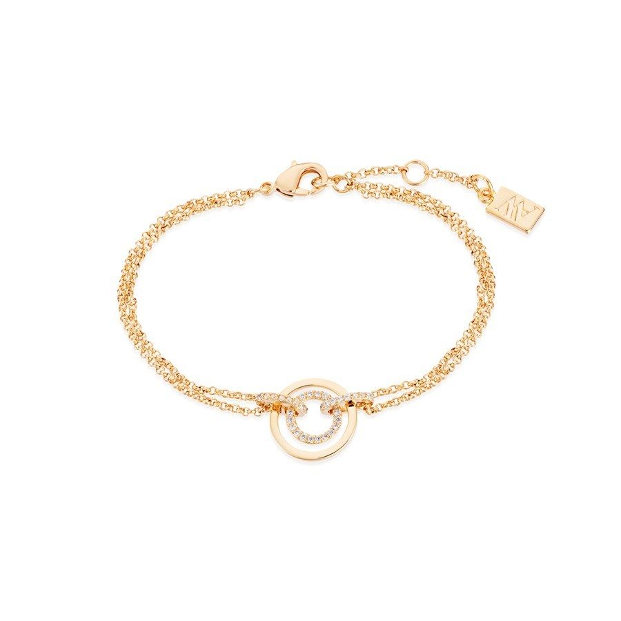 August Woods Gold Ripple Effect Bracelet