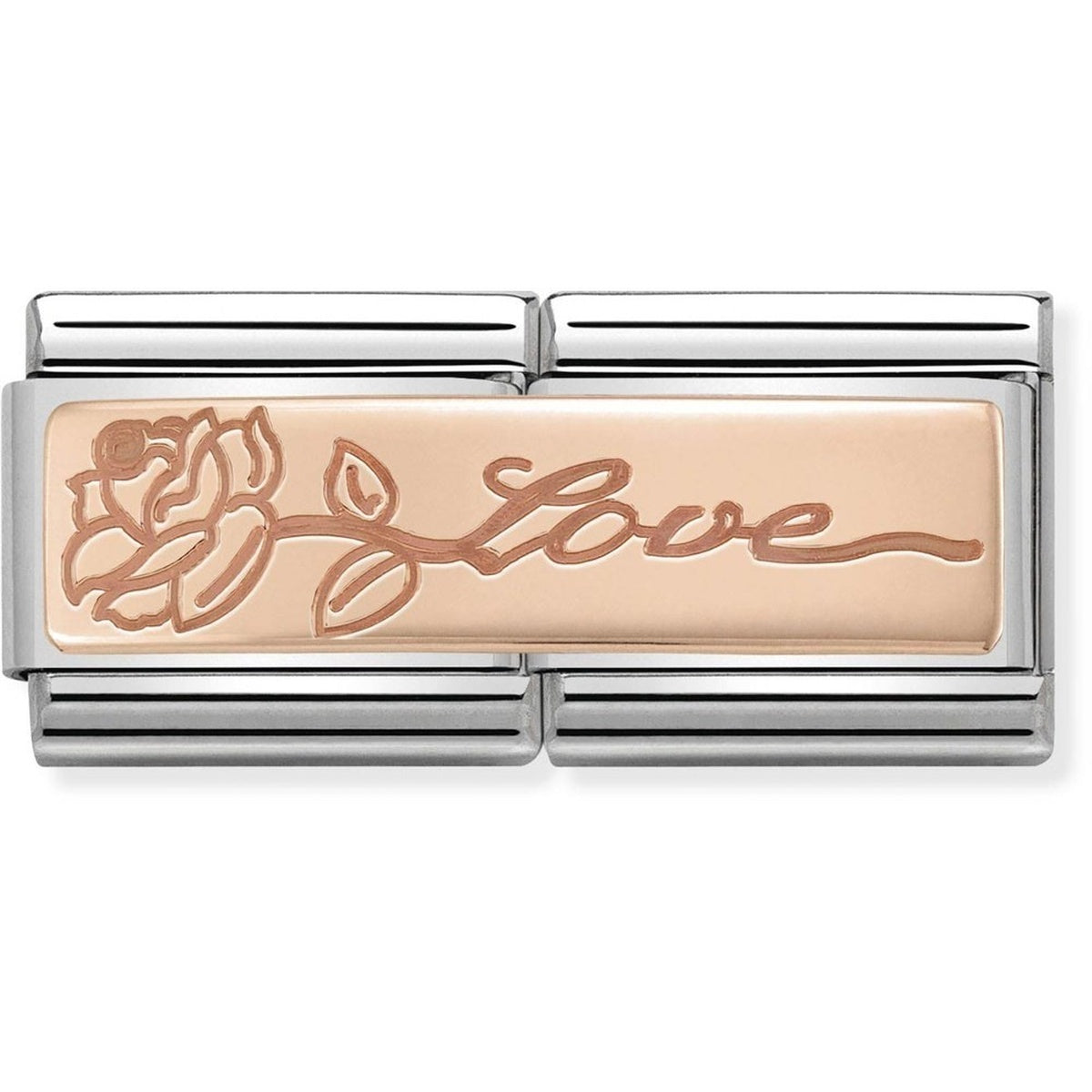 Nomination Rose Gold Double Love Flower Charm
