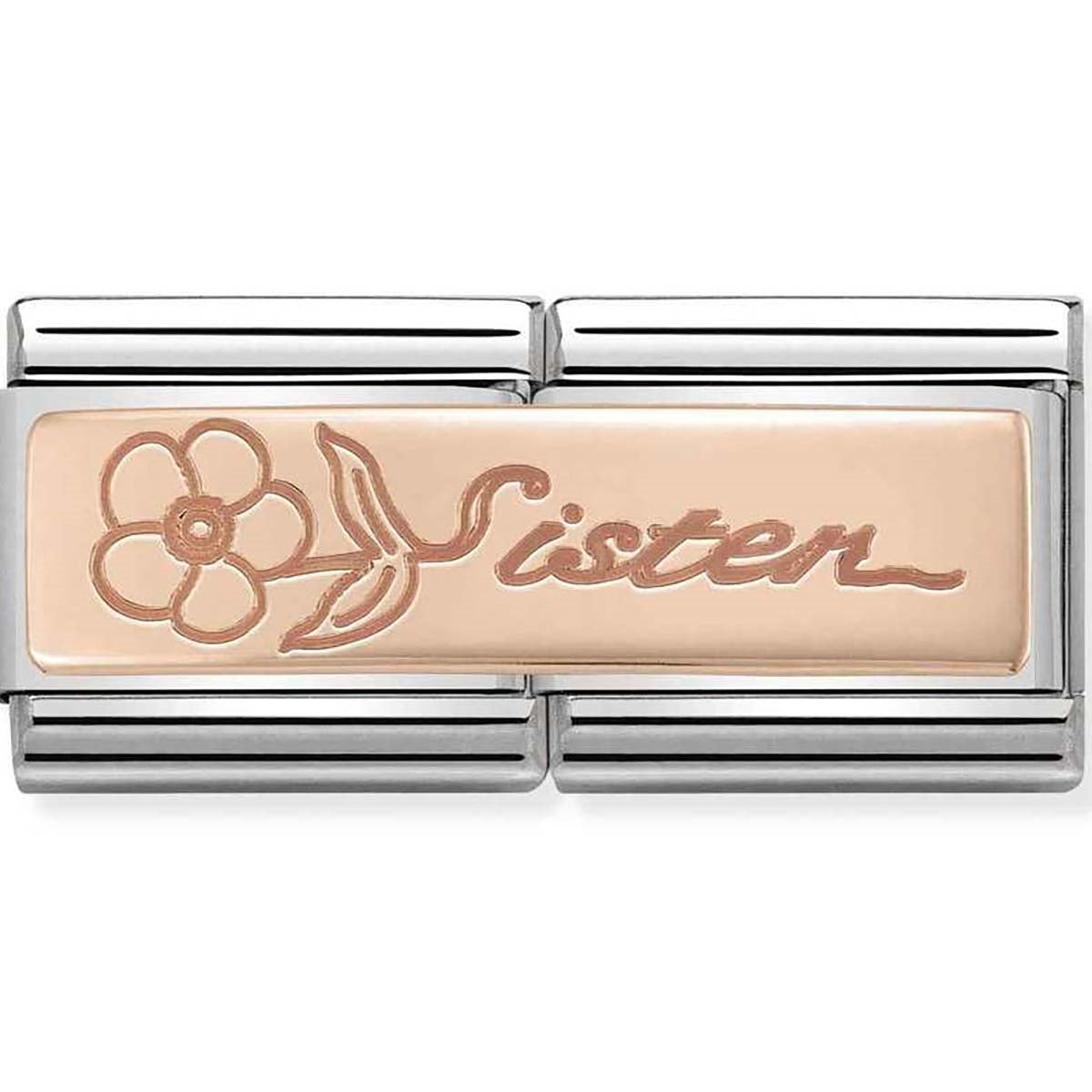 Nomination Rose Gold Double Sister Flower Charm