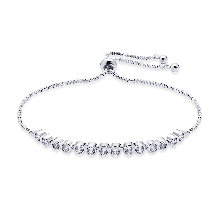 August Woods Silver Crystal Pull Bracelet