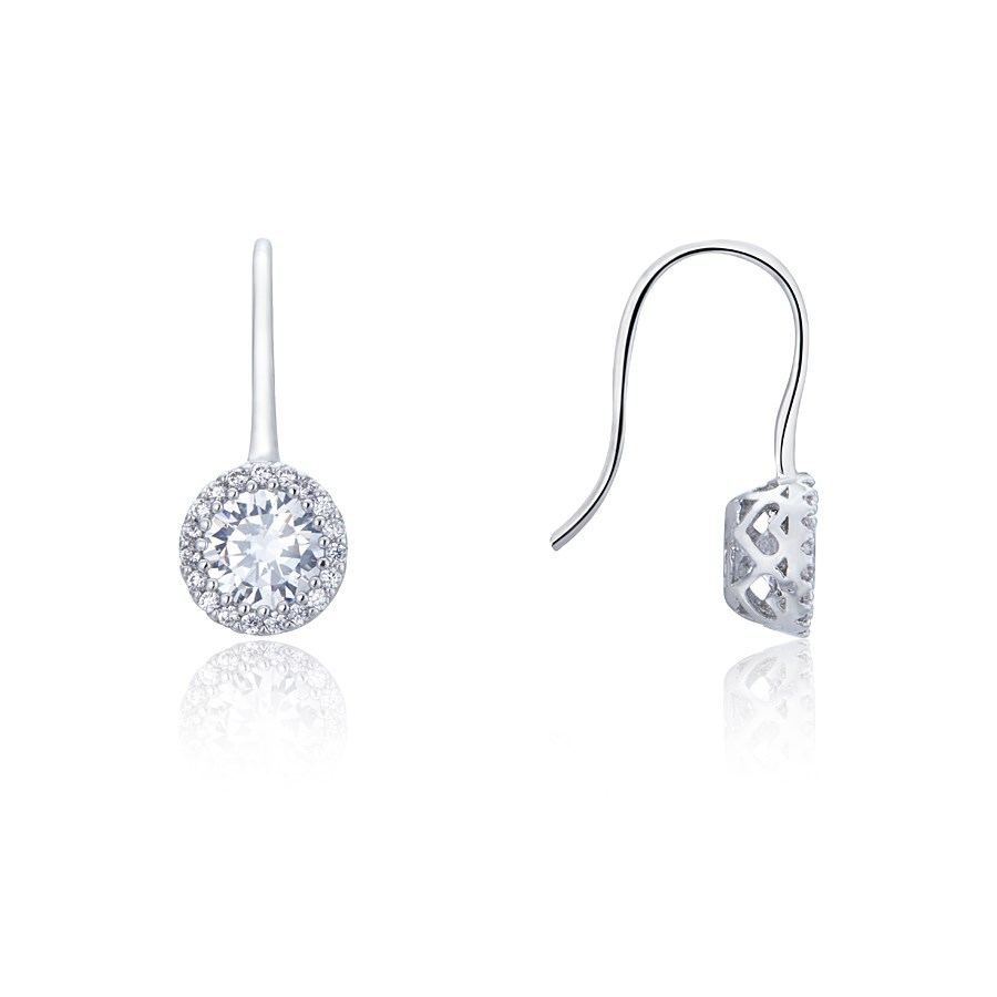 August Woods Silver Halo Drop Earrings