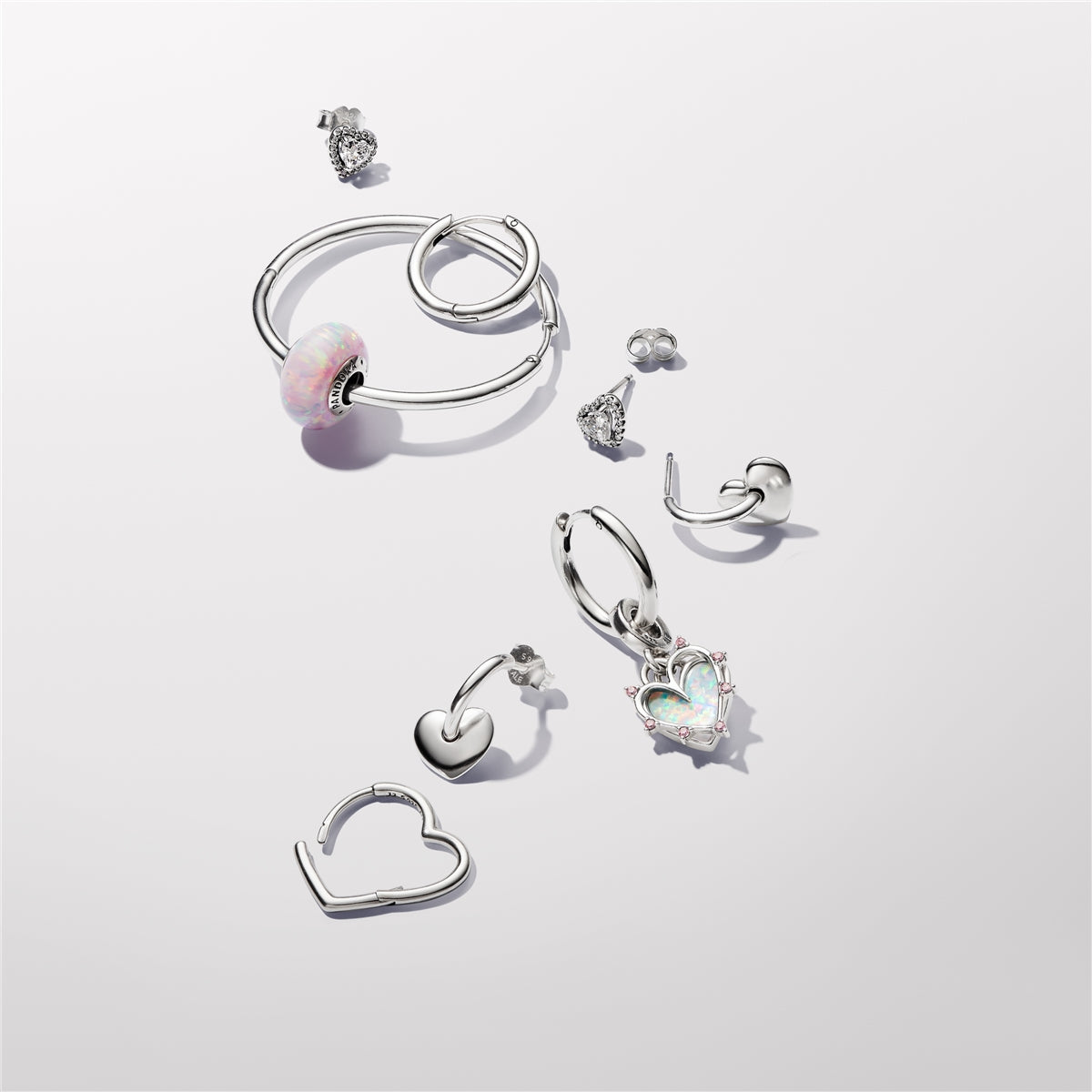 Pandora Elevated Heart Stud Earrings