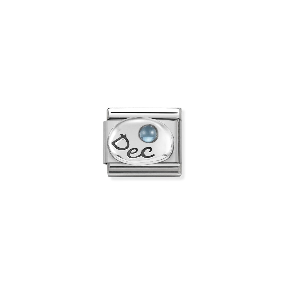 Nomination December Light Topaz Oxidised Birthstone Charm