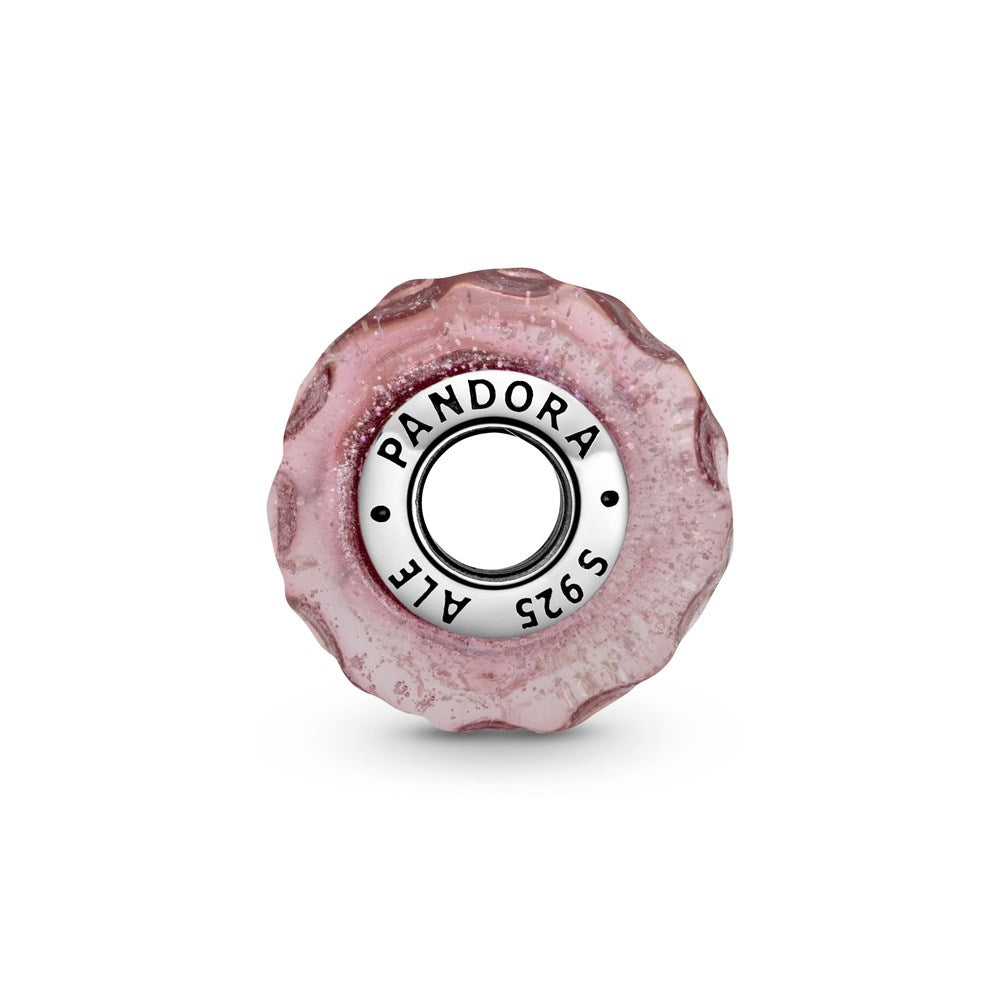 Pandora Wavy Pink Murano Glass Charm