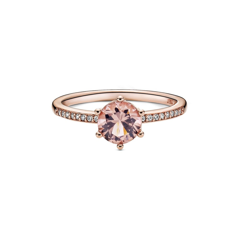 Pandora Pink Sparkling Crown Solitaire Ring
