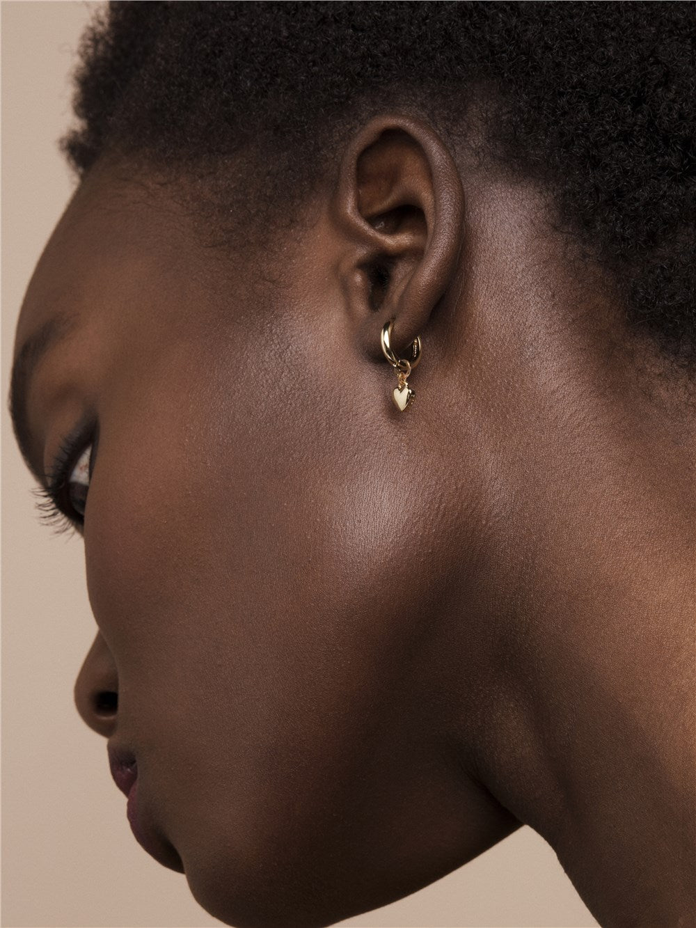 Ted Baker Gold Tiny Heart Huggie Earrings
