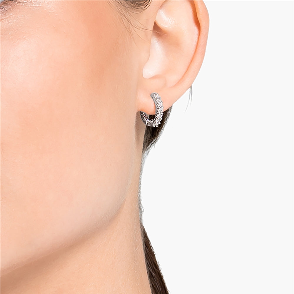 Swarovski Vittore Silver Mini Hoop Earrings