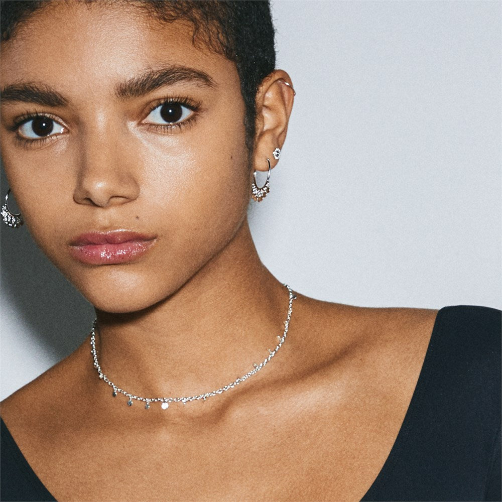 Pilgrim Silver Panna Disc Necklace