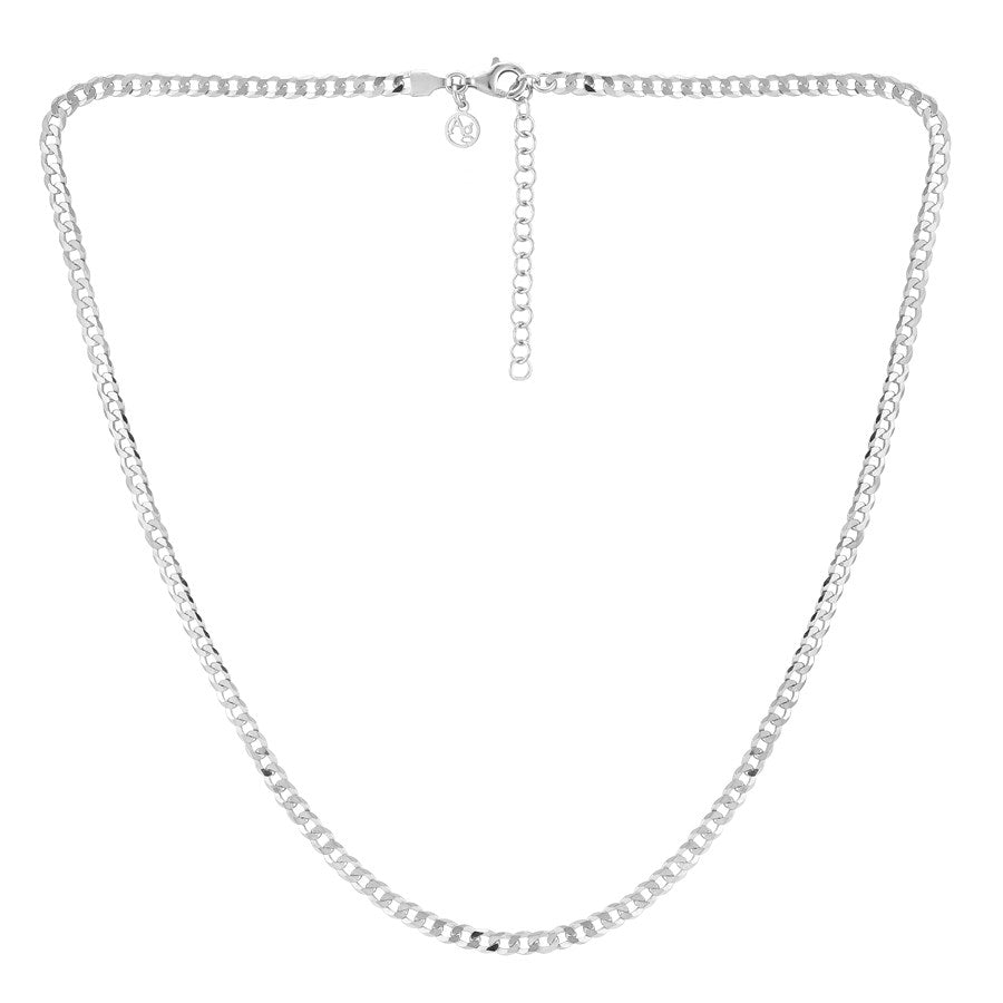 Argento Recycled Silver Curb Chain Necklace
