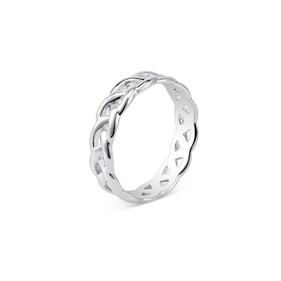 Argento Silver Chunky Linked Chains Ring