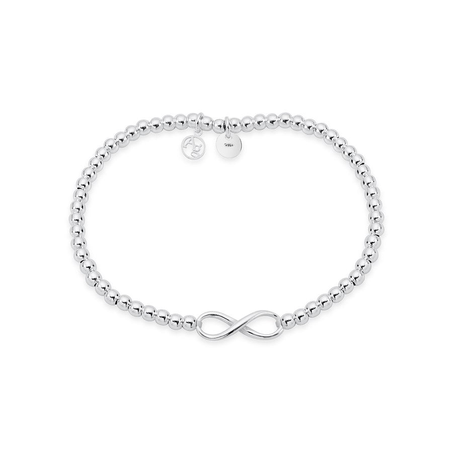 Argento Recycled Silver Infinity Beaded Bracelet