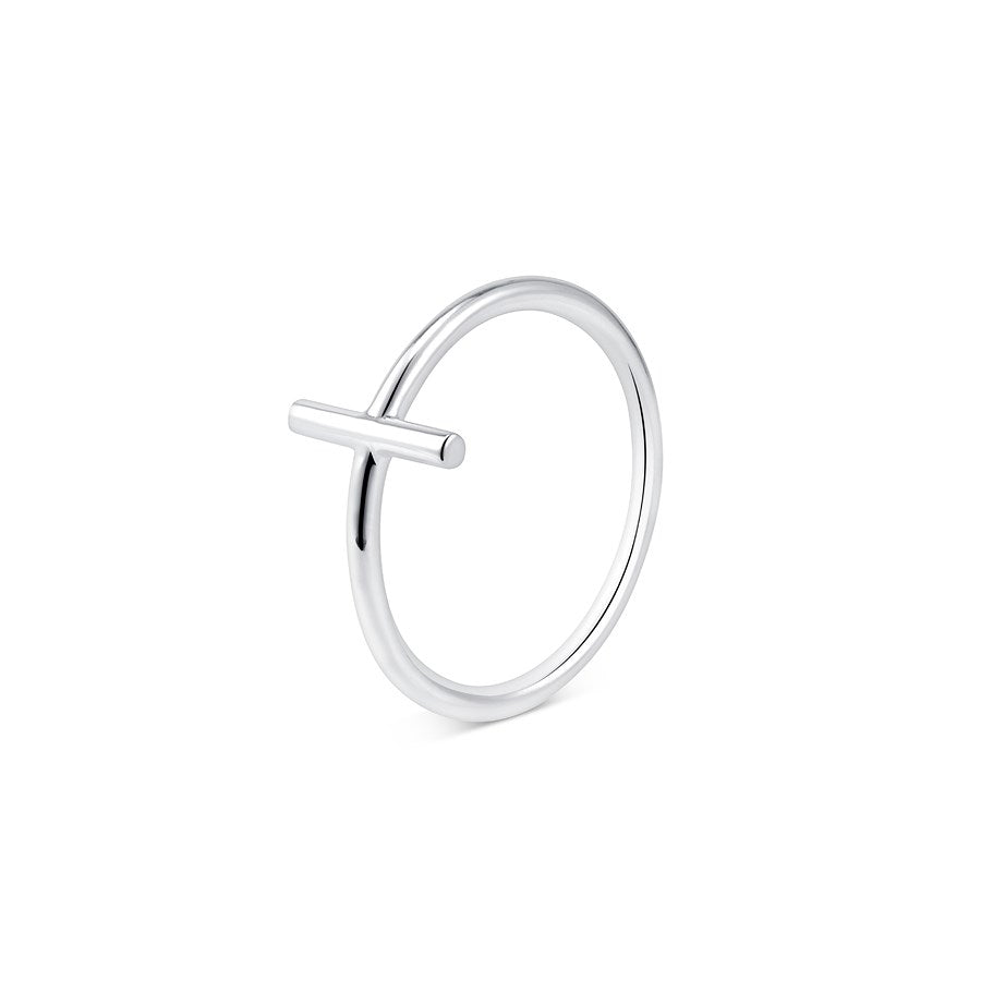 Argento Silver T-Bar Ring