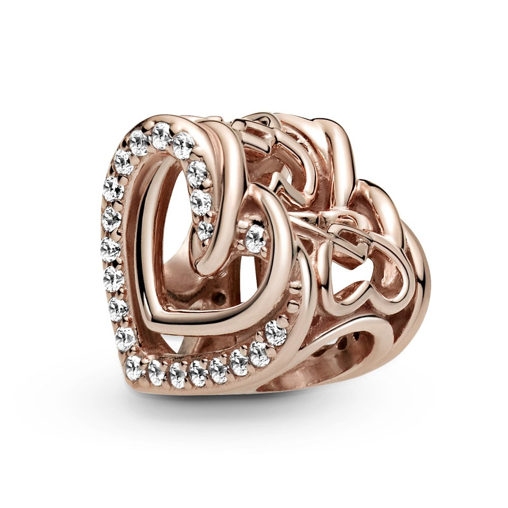 Pandora Sparkling Entwined Hearts Charm