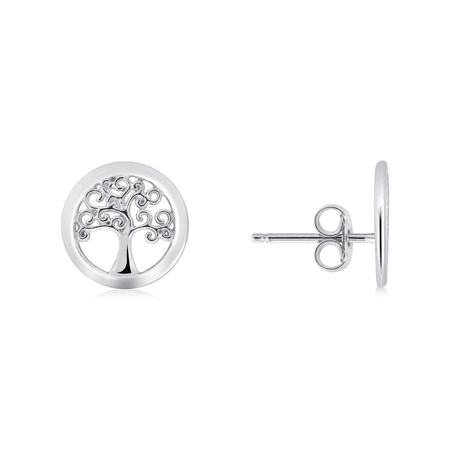 Argento Recycled Silver Tree Of Life Earrings