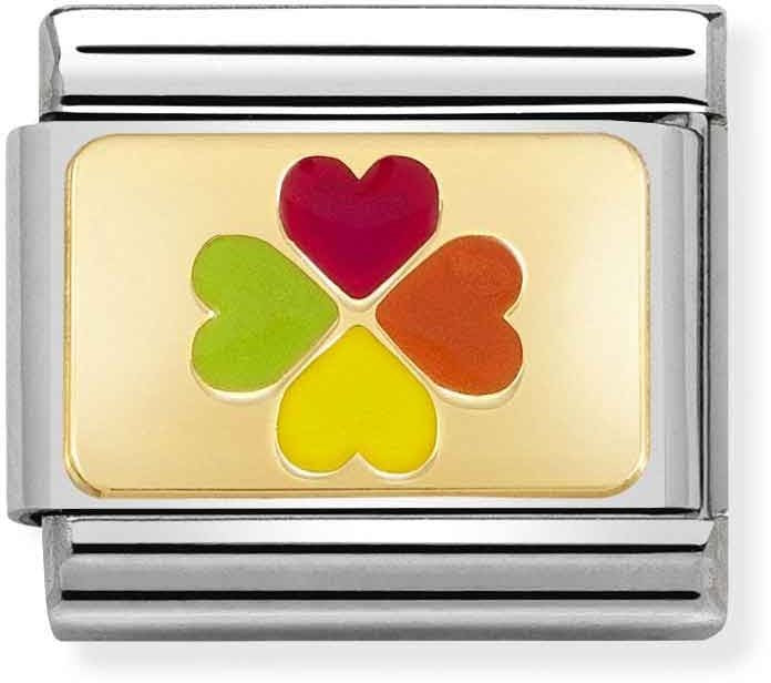 Nomination Rainbow Four Leaf Clover