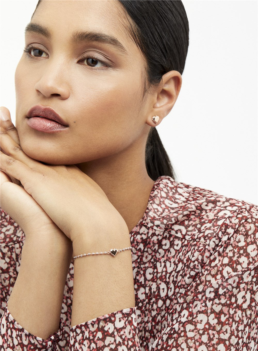 Ted Baker Rose Gold Glitter Heart Bracelet