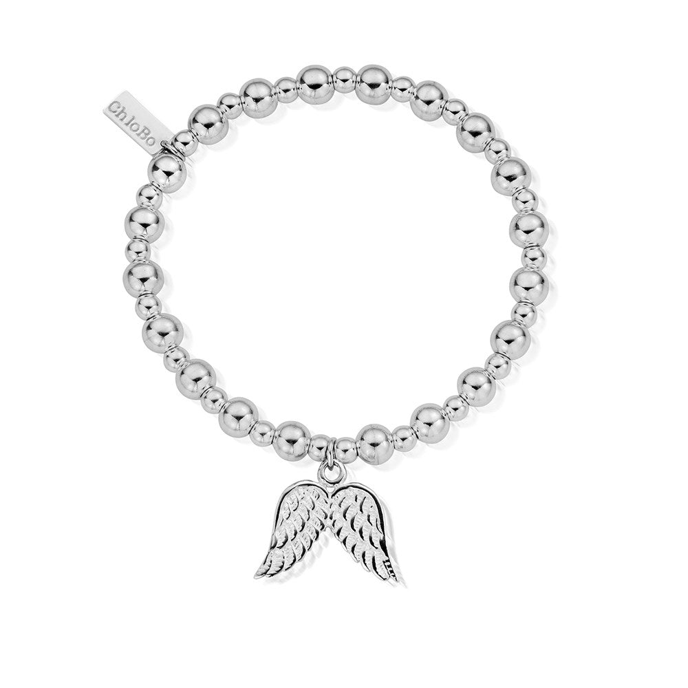 ChloBo Silver Mini Angel Wings Bracelet