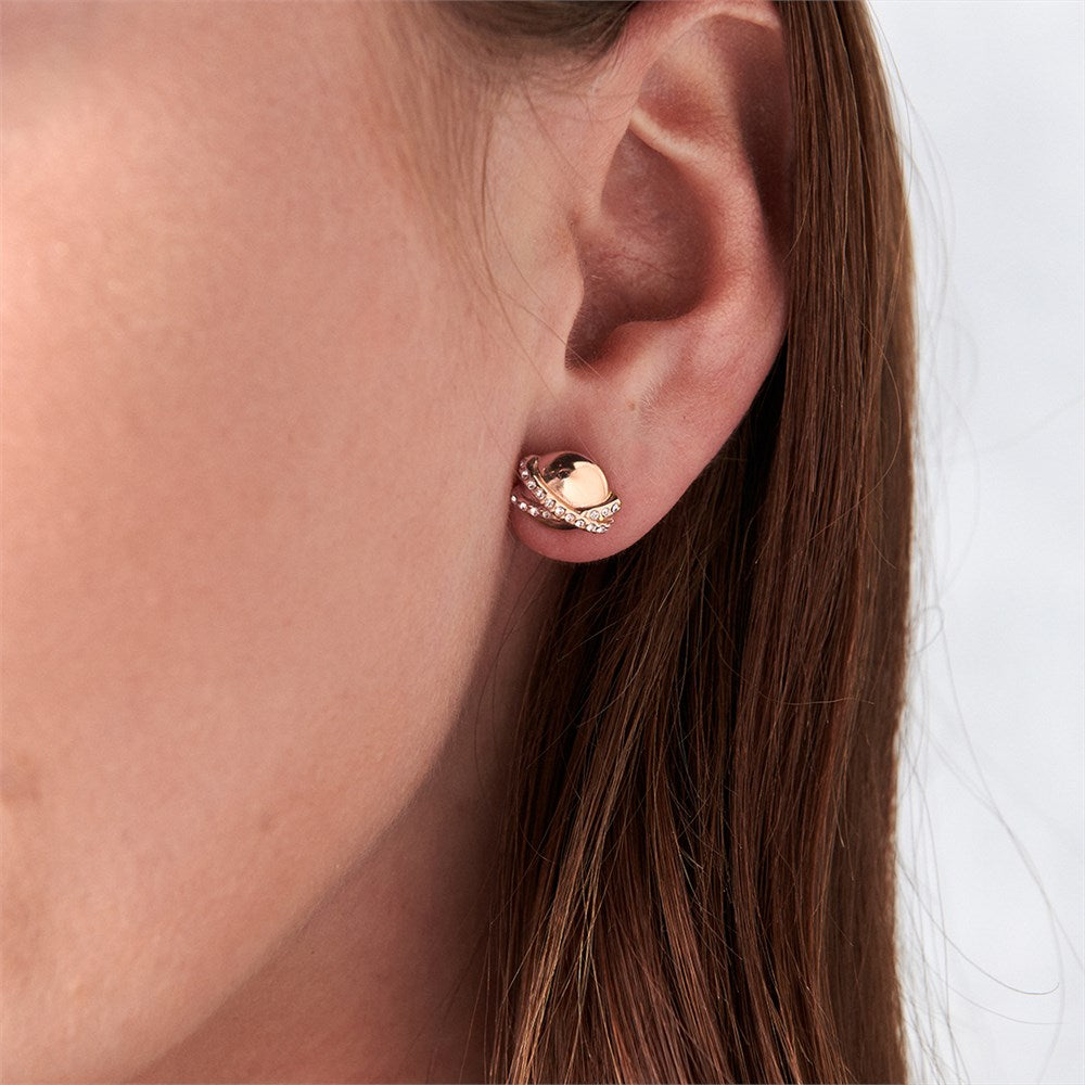 Olivia Burton Rose Gold Planet Earrings