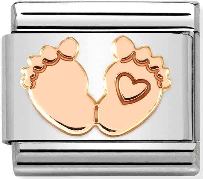Nomination Rose Gold Baby Feet Charm