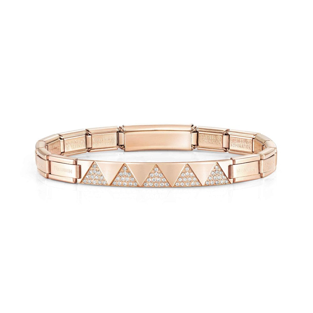 Nomination Trendsetter New York Rose Gold Triangles Bracelet