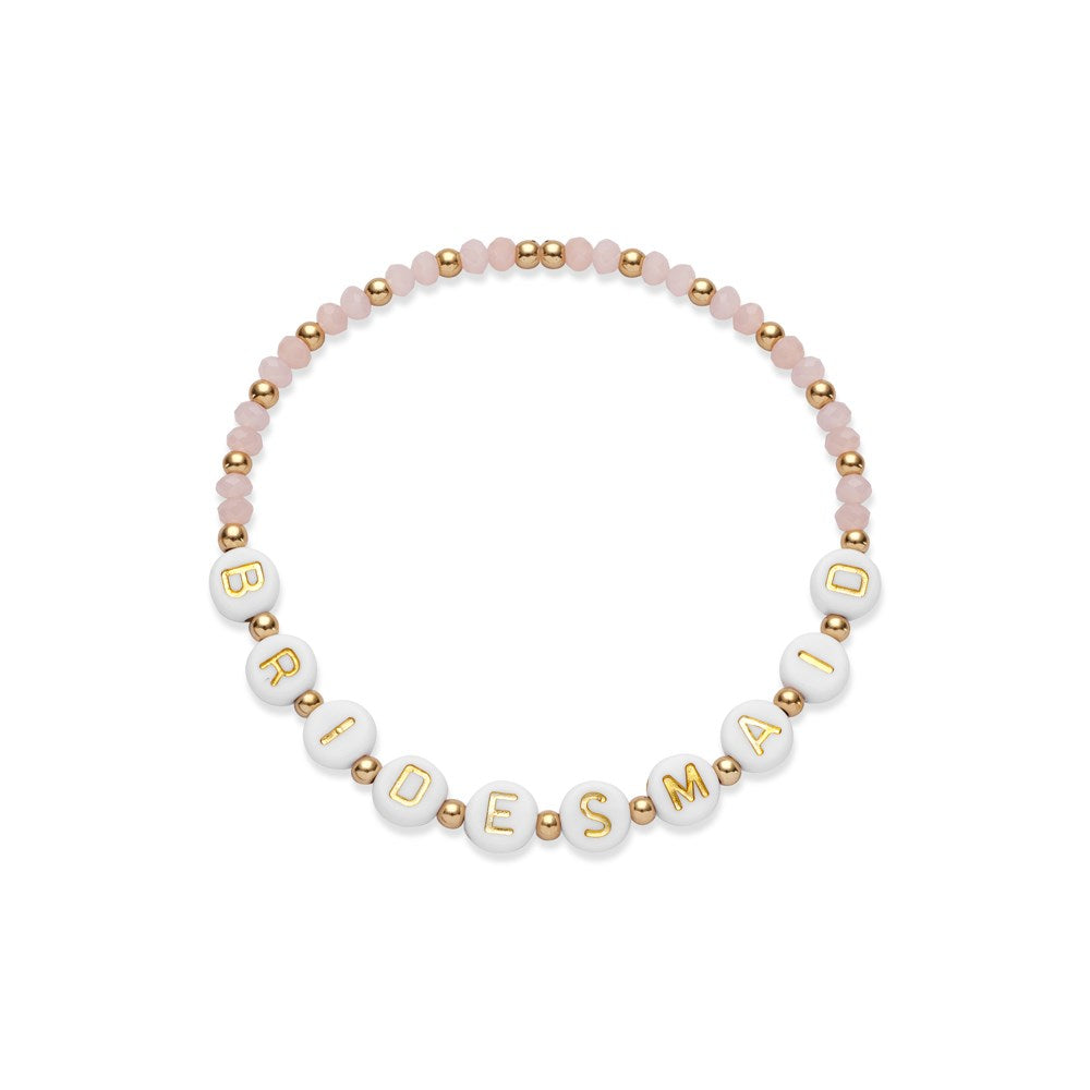 August Woods Gold Beaded Bridesmaid Stretch Bracelet