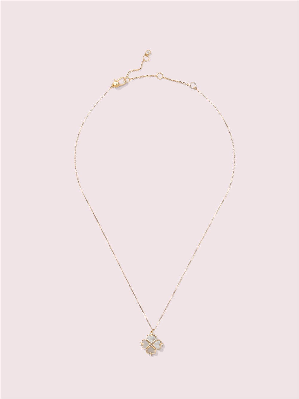 Kate Spade New York Gold Spade Motther of Pearl Flower Pendant Necklace