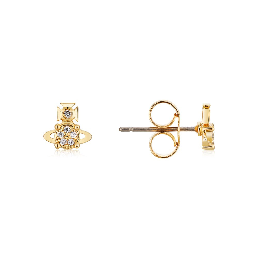 Vivienne Westwood Gold Crystal Brandita Earrings