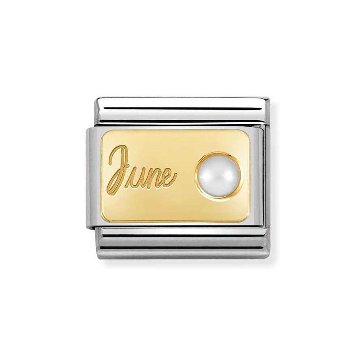 Nomination June Pearl Birthstone Charm