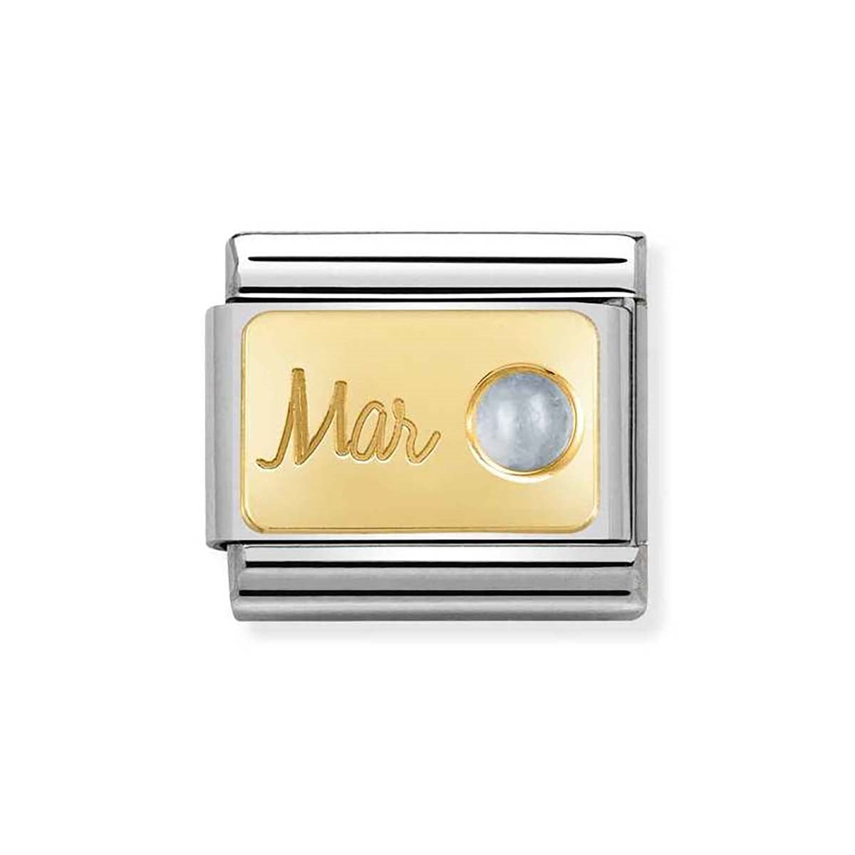 Nomination March Aquamarine Birthstone Charm