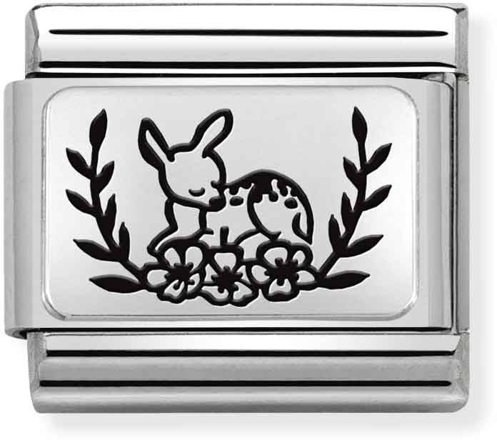 Nomination Deer With Flowers Charm