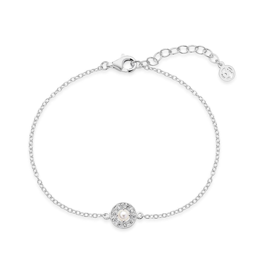 Argento Silver June Birthstone Halo Bracelet
