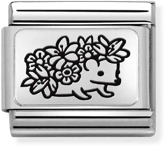 Nomination Hedgehog With Flowers Charm