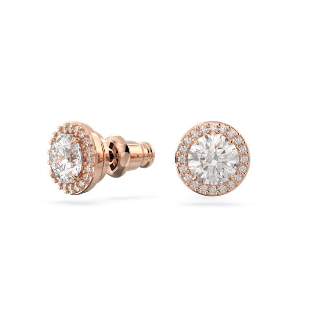 Swarovski Constella Rose Gold Halo Earrings