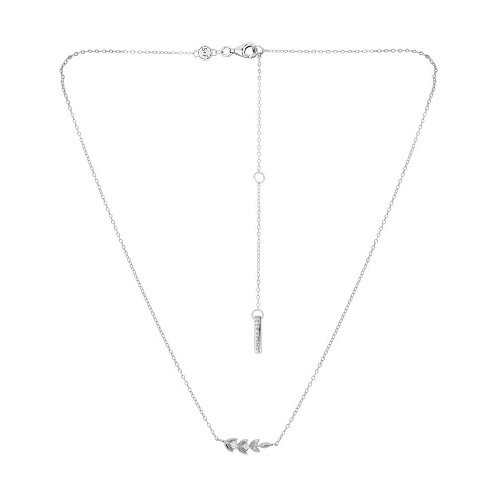 Seek + Find Grow Silver Necklace