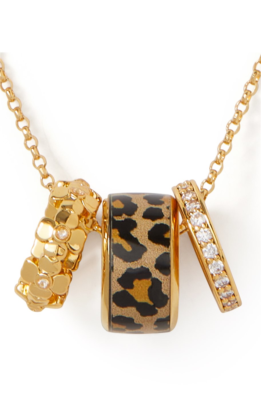 Kate Spade New York Gold Leopard Print Pendant Necklace