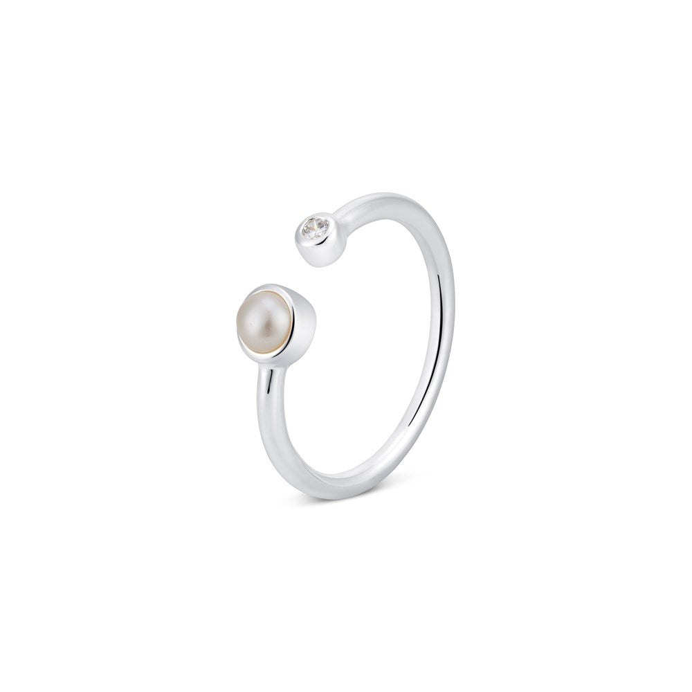 Argento June Birthstone Crystal Adjustable Ring