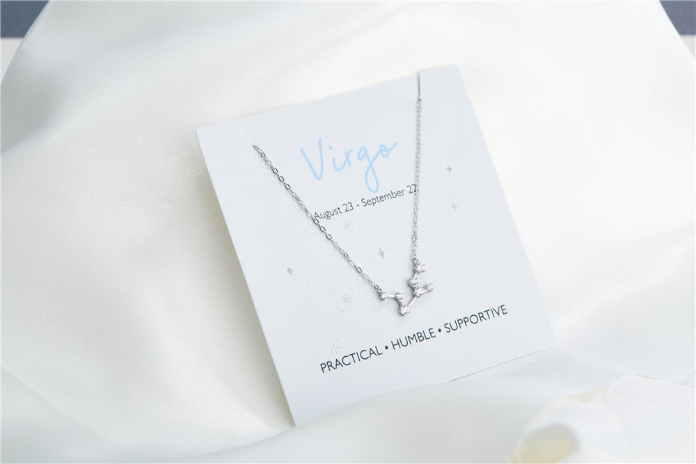 Argento Silver Virgo Constellation Necklace