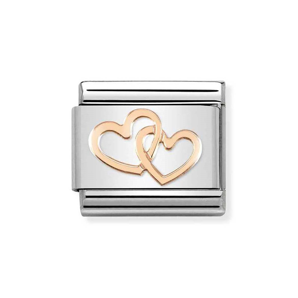Nomination Rose Gold Linked Hearts Charm