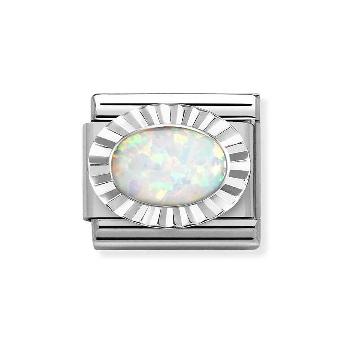 Nomination Silver White Opal Charm