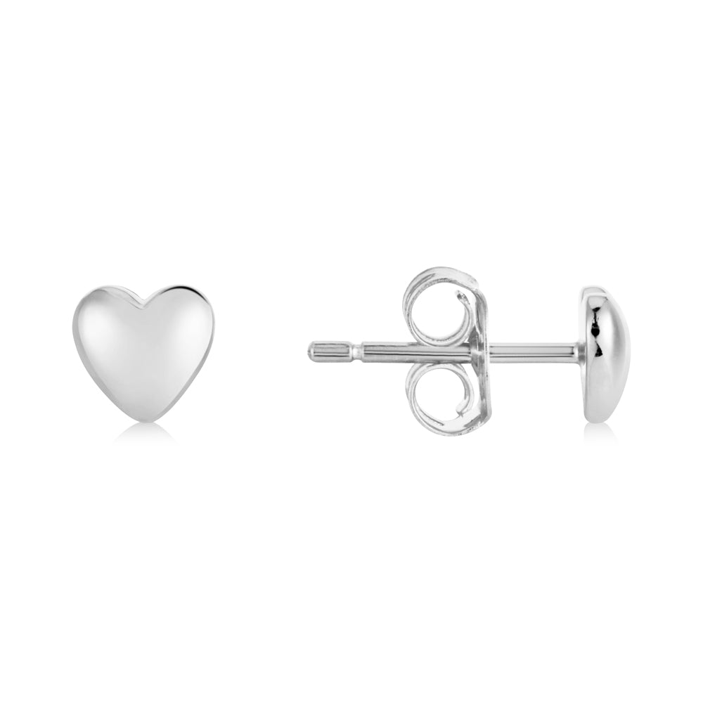 Argento Kids Silver Heart Earrings