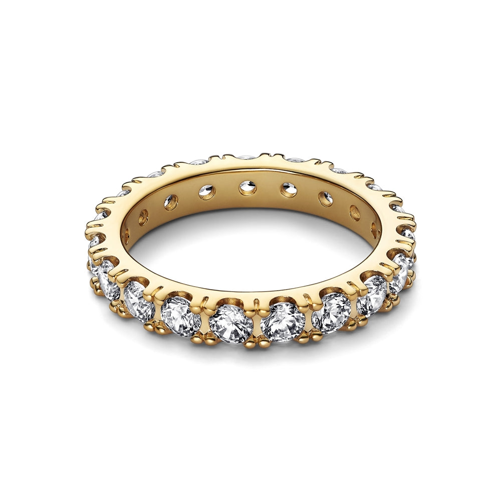 Pandora Gold Sparkling Row Eternity Ring