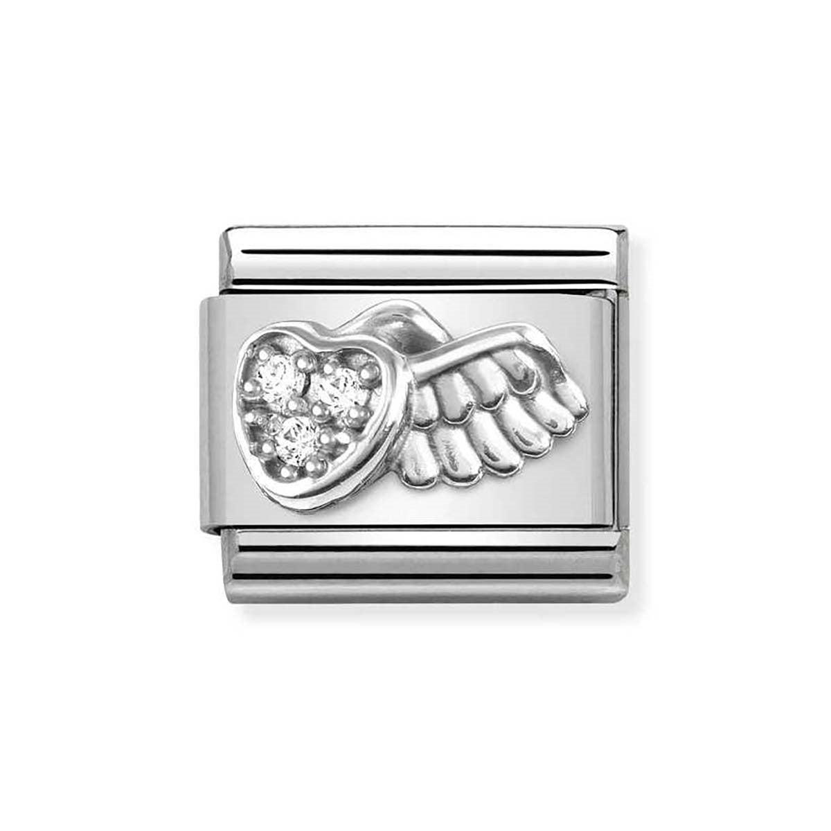 Nomination Silver Winged Heart Charm