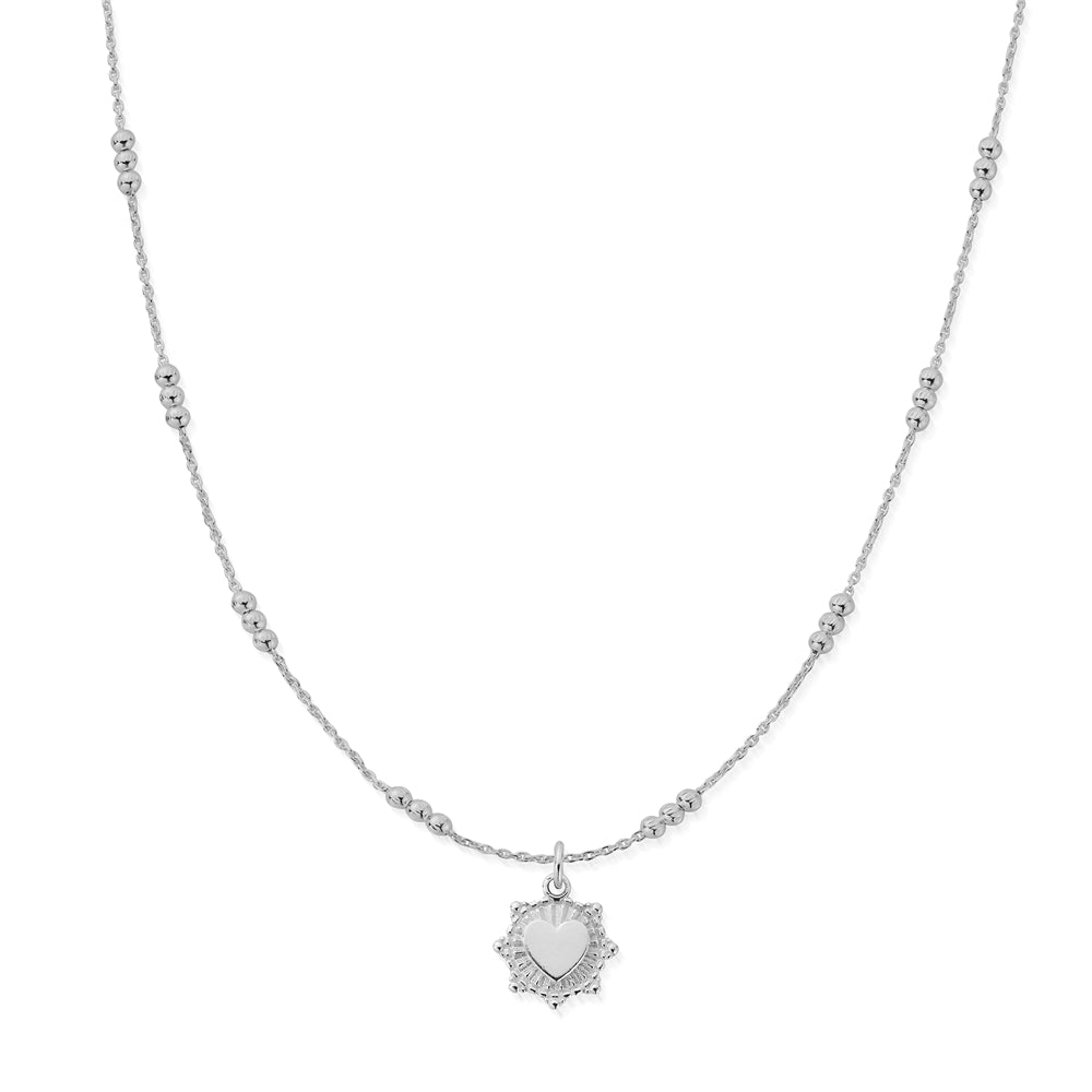 ChloBo Silver Raised Heart Necklace