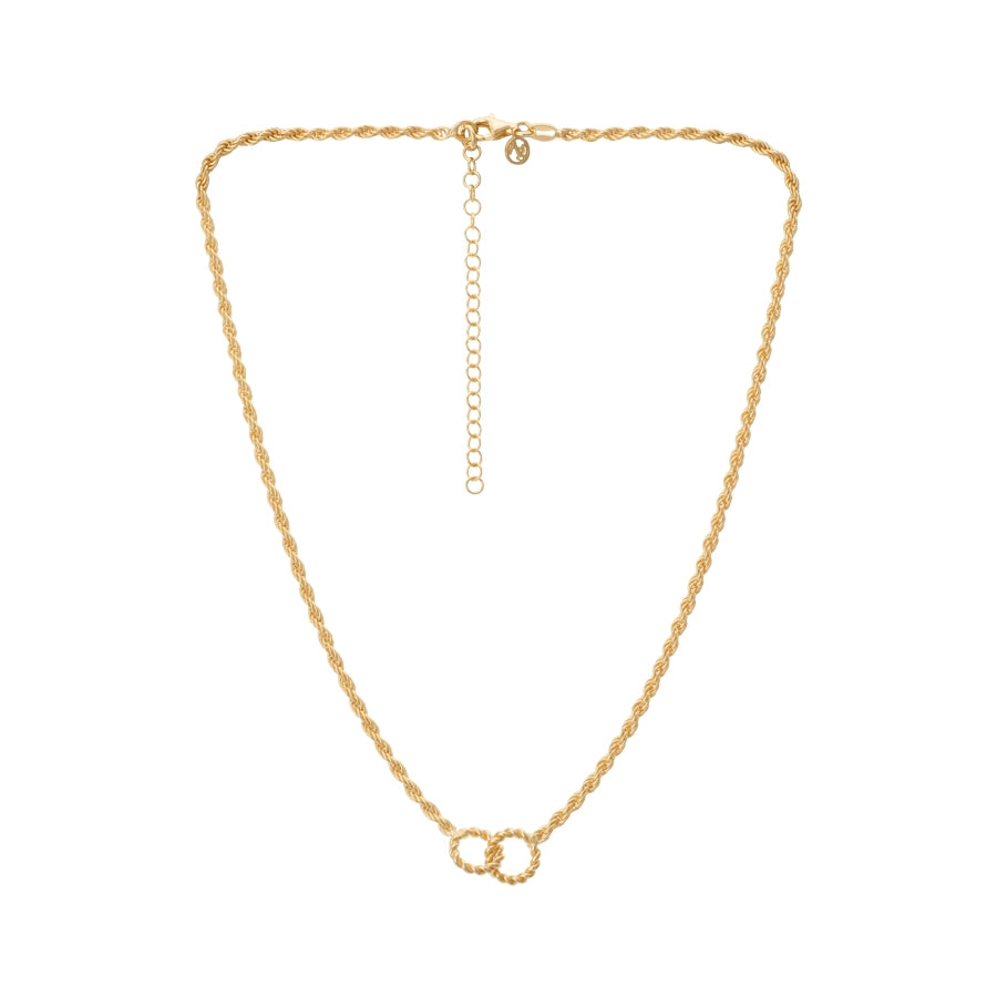 Argento Recycled Gold Twist Circle Link Necklace