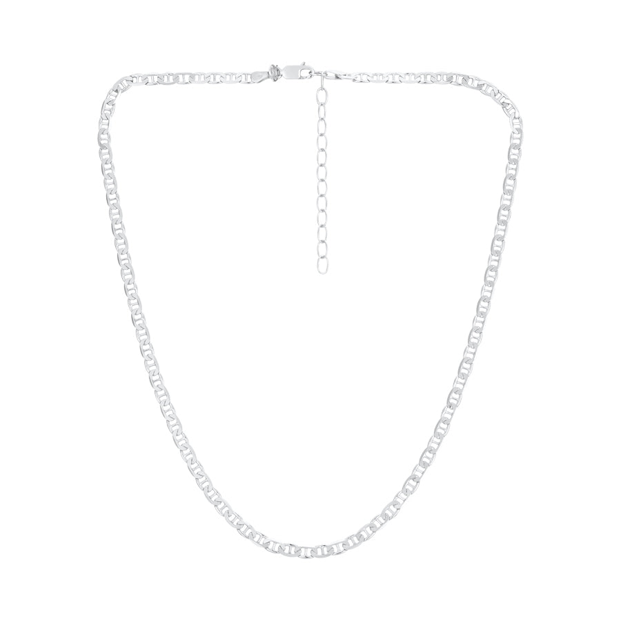 Argento Recycled Silver Oval Linked Chain Necklace