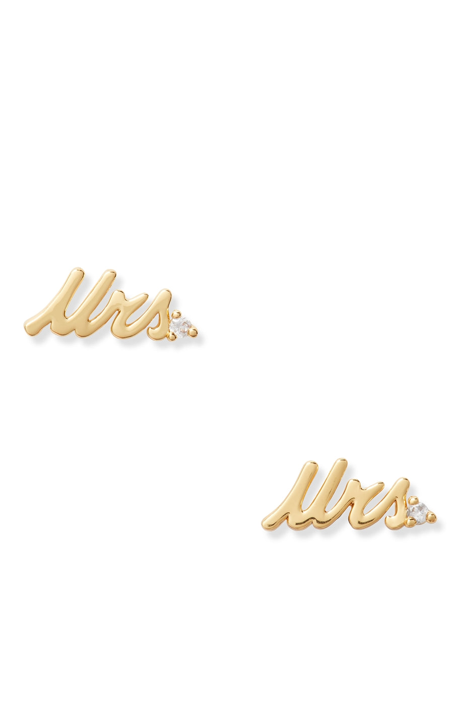 Kate Spade New York Gold Crystal Mrs Earrings
