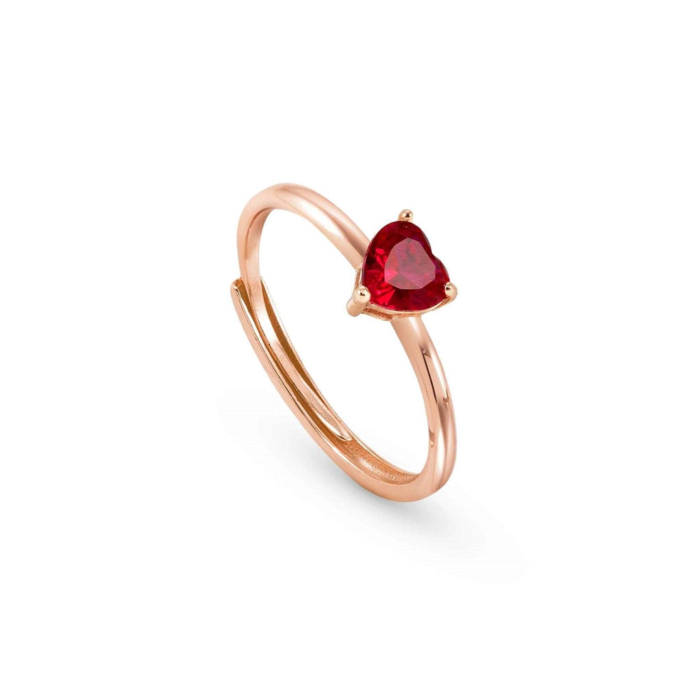 Nomination Sweetrock Rose Gold + Red Heart Adjustable Ring