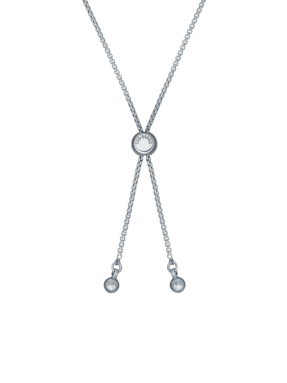 Ted Baker Silver Crystal Pull Chain Bracelet