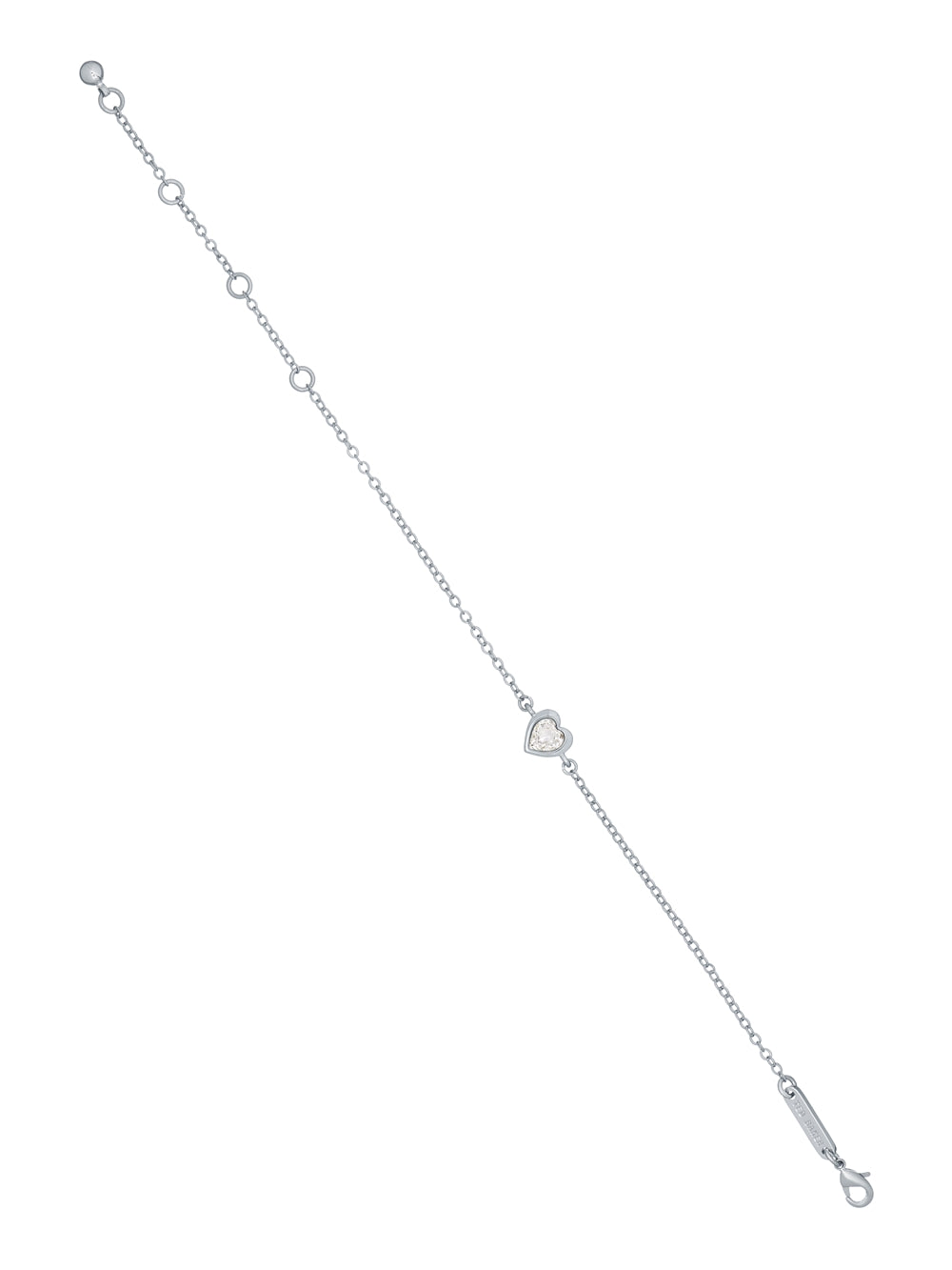 Ted Baker Silver Hansa Crystal Heart Bracelet