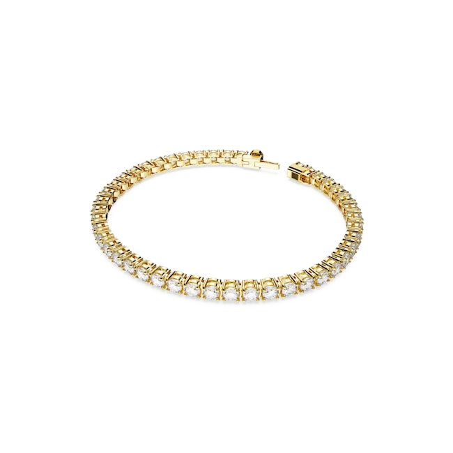 Swarovski Matrix Gold Round Tennis Bracelet
